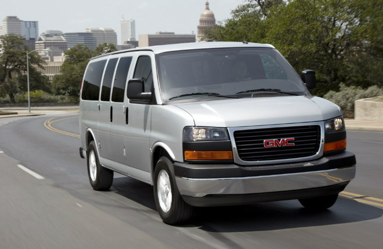 2018 GMC Savana Passenger Van driving on highway