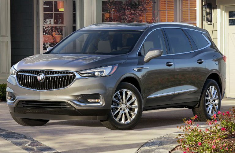 Front view of 2019 Buick Enclave parked in front of a house